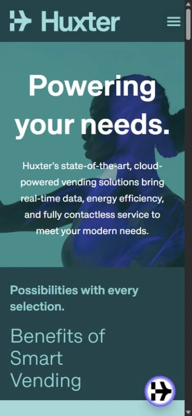 Huxter mobile website